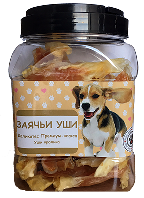 O'dog Заячьи уши - Уши кролика, 500 г