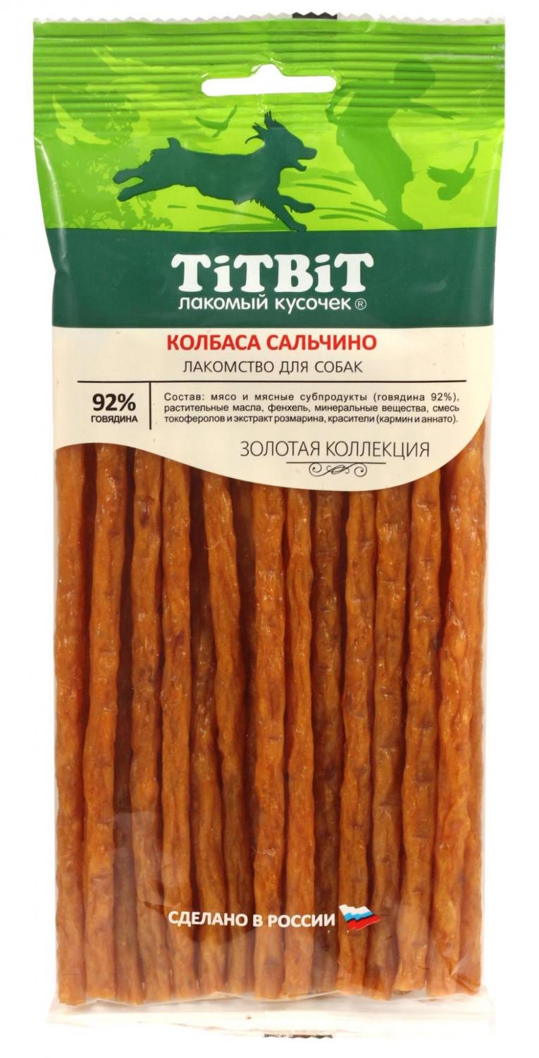 ТИТБИТ Колбаса Сальчино для собак Золотая коллекция