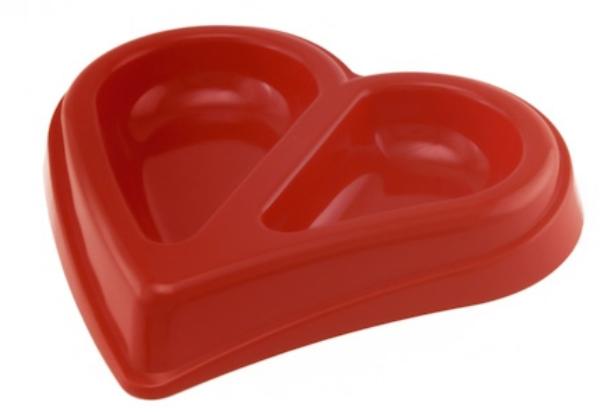 For Friends Миска двойная Сердце, 0,45 л