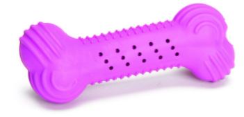 CAMON Кость хрустящая из резины, розовая