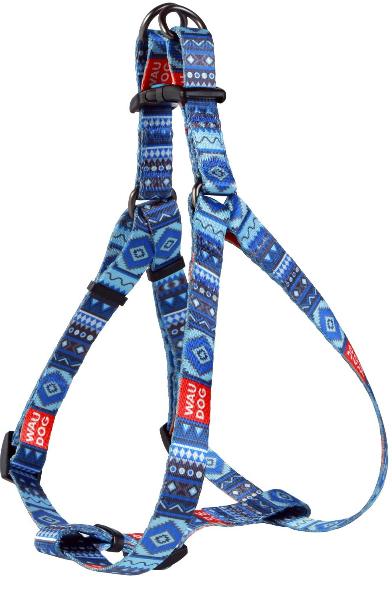 Collar Шлея "Waudog" Nylon (Этно) синяя