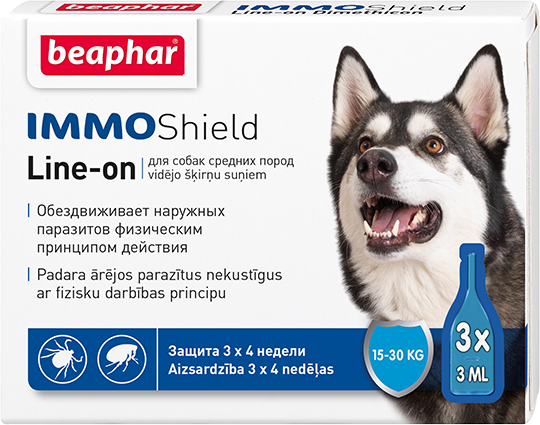 Beaphar Капли IMMO Shield Line-on для средних пород
