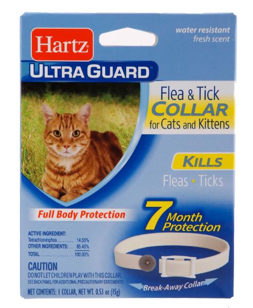 Ошейник для кошек от блох и клещей, белый