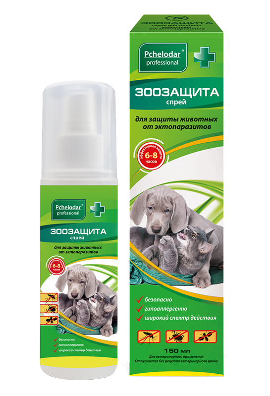 Pchelodar Спрей ЗооЗащита от комаров, мошек и клещей, 150 мл