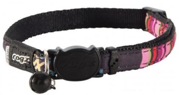 Rogz Ошейник "Neocat Black Candystripes"