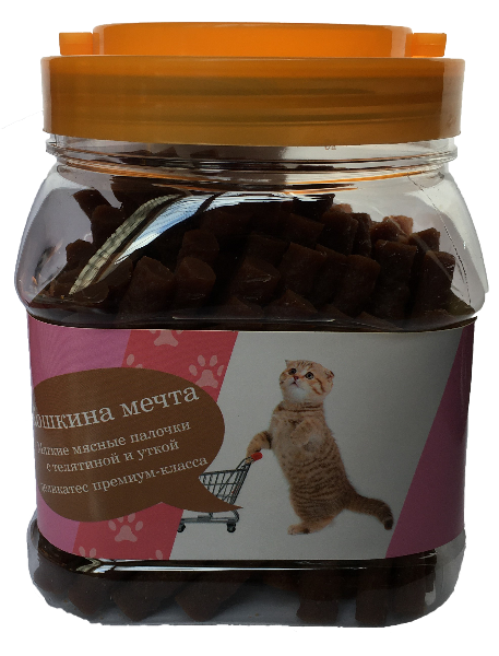 Домашний деликатес "Мягкие мясные палочки телятина и утка"