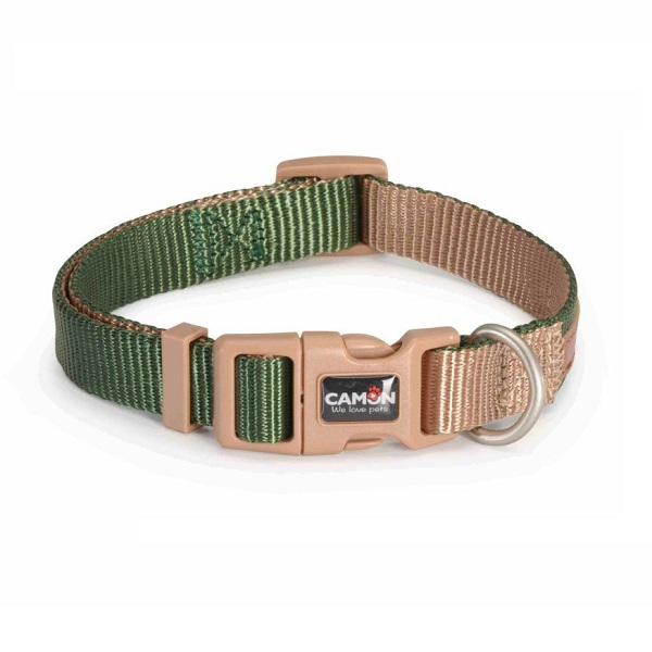 CAMON Ошейник двухцветный, зеленый/экрю