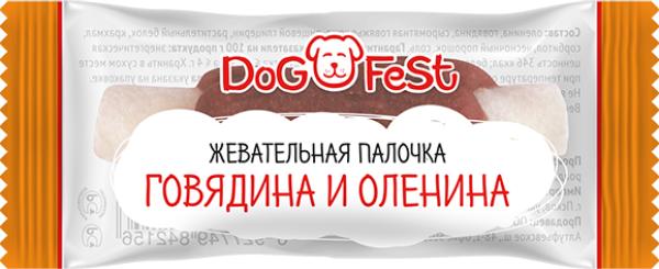 Dog Fest Жевательная палочка из говядины и оленины, 20 шт/уп.