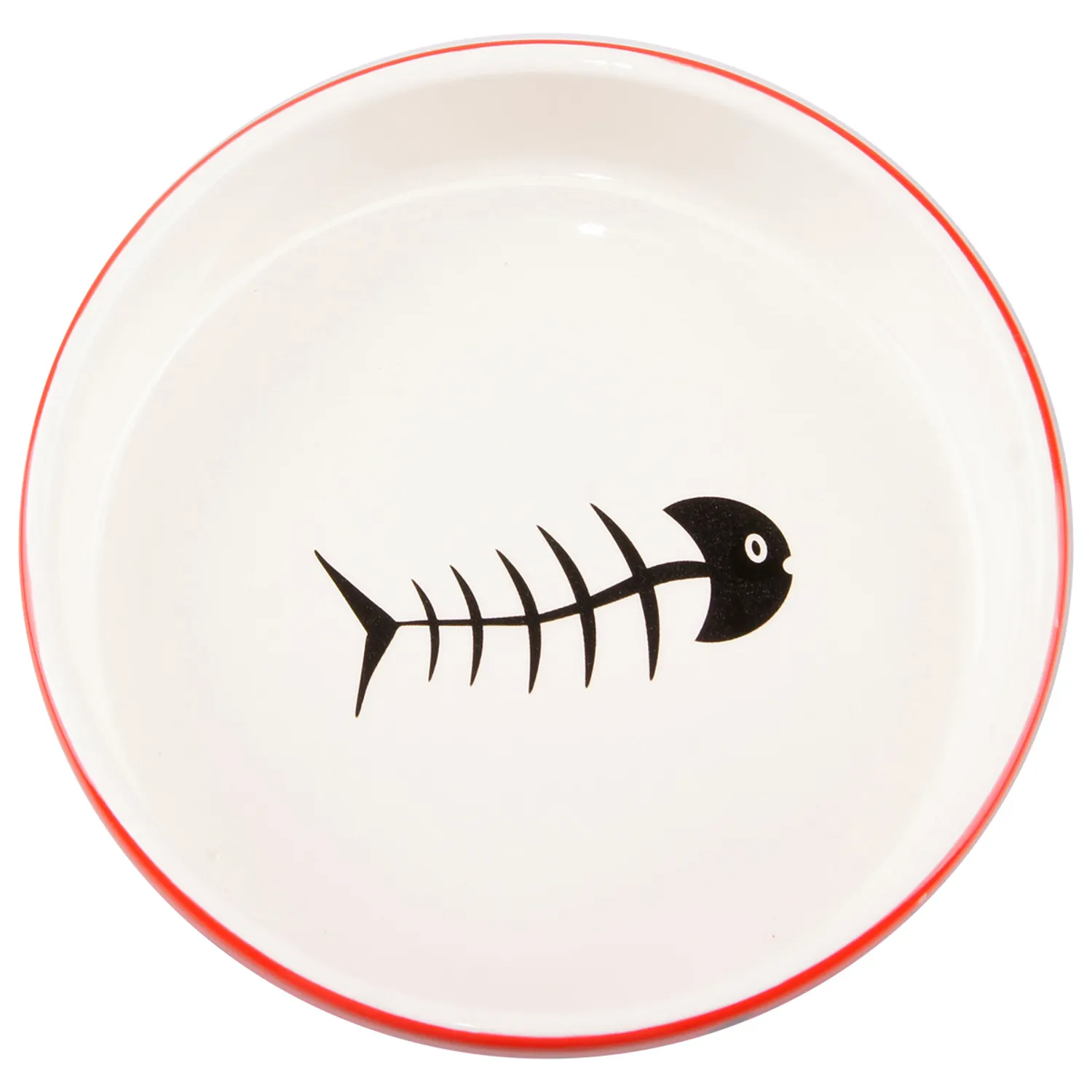 Mr.Kranch Миска красно-белая с рыбками