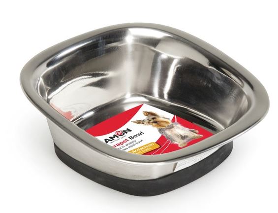 CAMON Миска квадратная из нерж. стали с резиновым дном