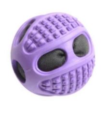 Мячик из резины с набивкой и пищалкой, 10 см