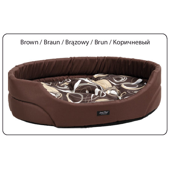 Лежак Ami Play "Crazy" овальный (Коричневый)