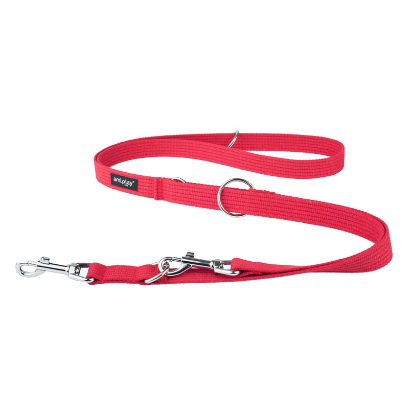 Поводок регулируемый AmiPlay Cotton (Красный)