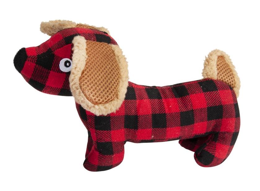CAMON Собака клетчатая с пищалкой, 25 см