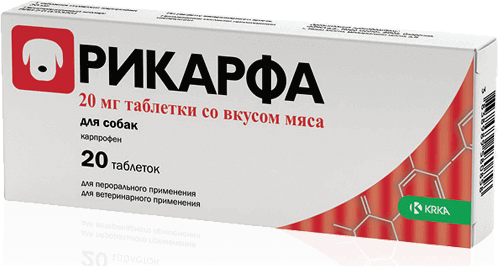 KRKA Рикарфа таблетки для собак со вкусом мяса