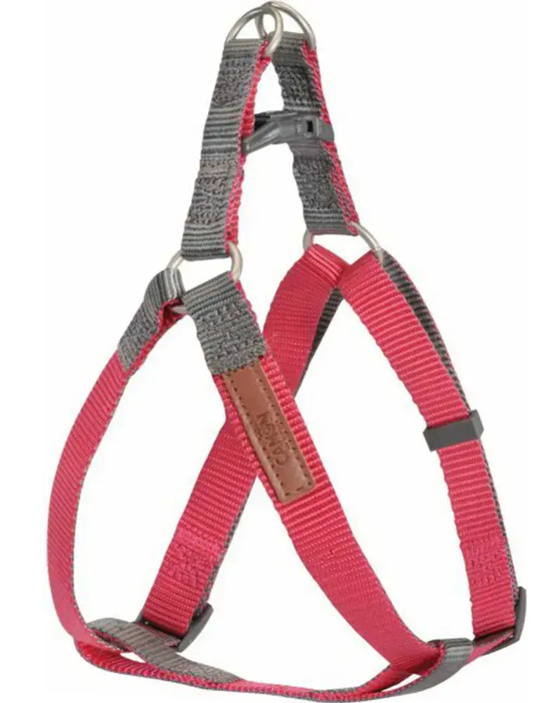 CAMON Шлея регулируемая двухцветная, розовая/серая