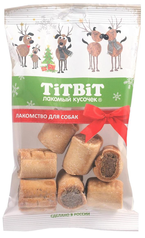 ТИТБИТ Печенье Роллы для собак (Новогодняя коллекция)