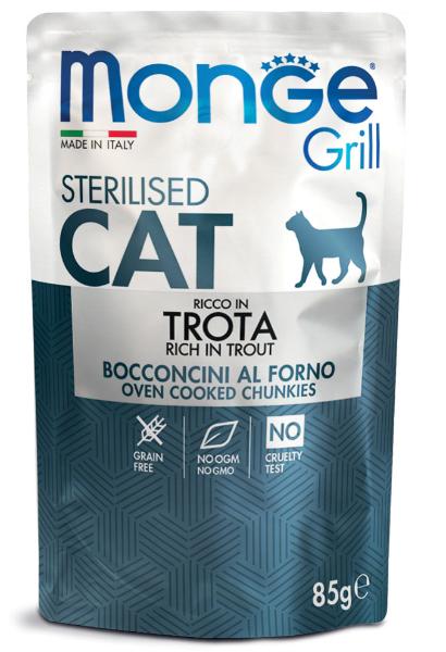 Monge Пауч Grill Sterilised Cat (Форель)