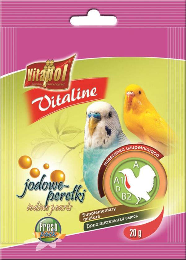 Vitapol Vitaline Йодовые жемчужины для волн.попугаев, 20 г