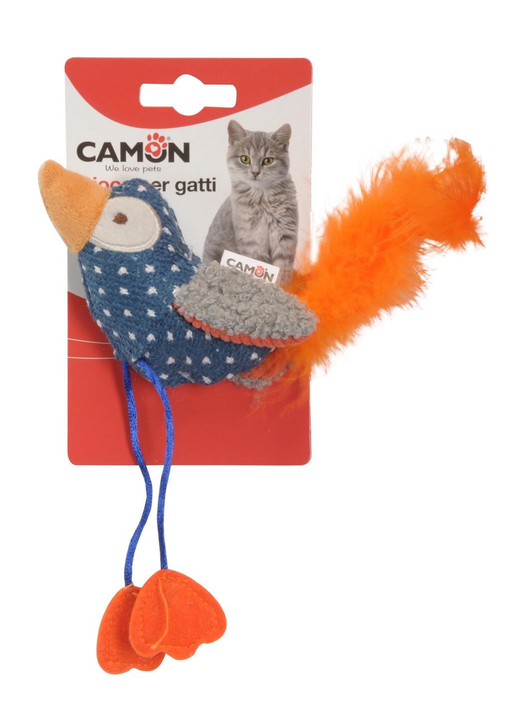 CAMON Птичка с перьями для кошек, 10х5 см