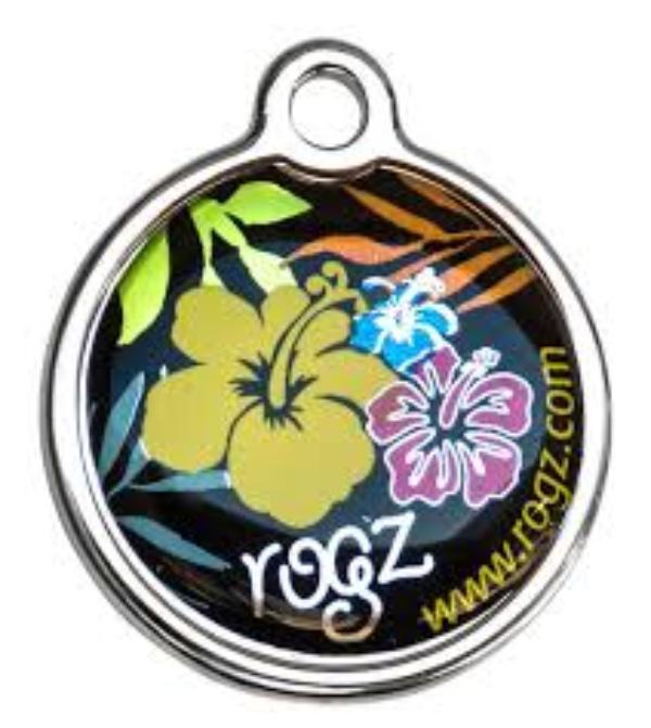 Адресник RogZ ID Tag Large Metal Dyaglo Floral