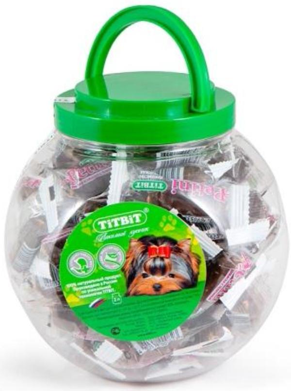 ТИТБИТ Колбаски "Petini" с телятиной, банка (60 шт.)