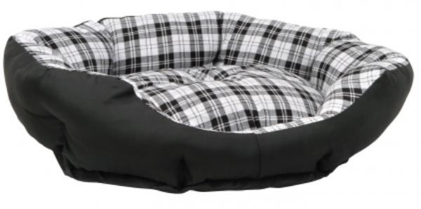 Lolo Pets Лежанка в клетку, темно-синяя