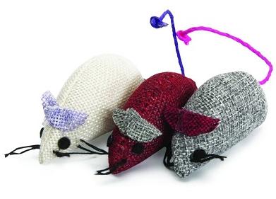 CAMON Мыши разноцветные джутовые 3 шт/уп