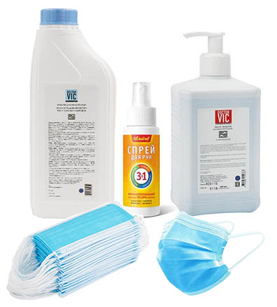 Дезинфекторы, маски