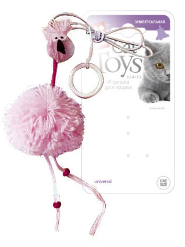 GiGwi Птичка-дразнилка на резинке с кольцом