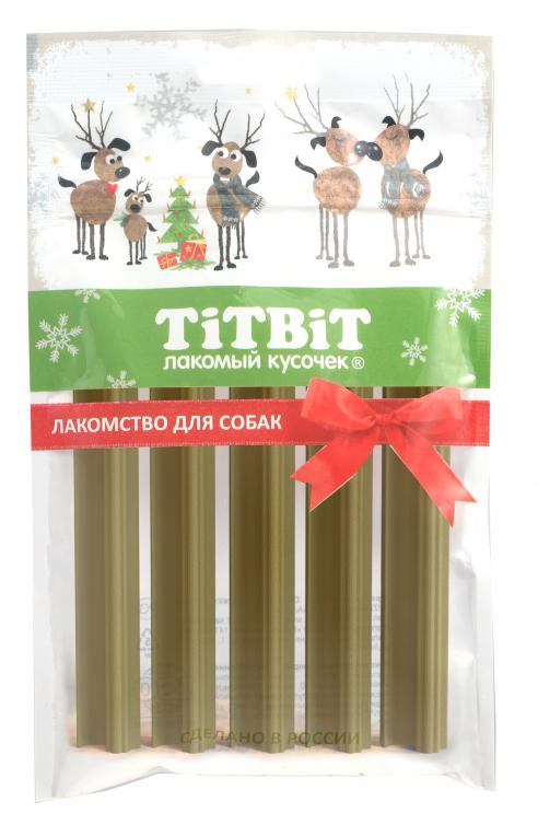 ТИТБИТ Жевательный снек со вкусом курицы для мелких собак (Новогодняя коллекция)