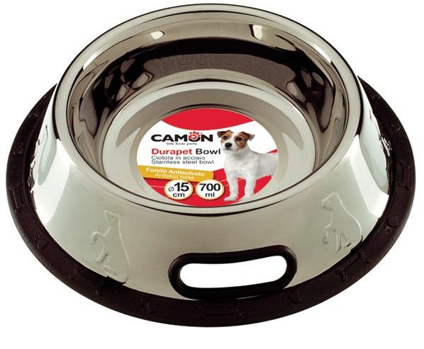 CAMON Миска круглая с резиновым низом и ручкой