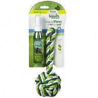Набор TropiClean Liquid Floss + Rope Ball, 118 мл