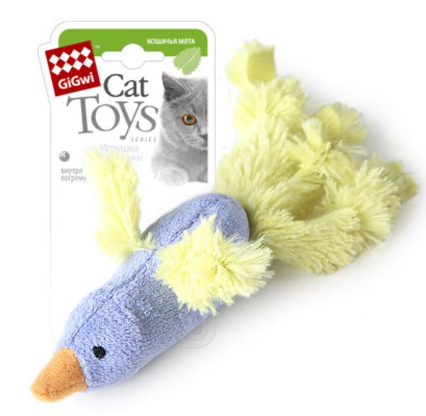 GiGwi Птичка с кошачьей мятой и погремушкой, 6 см