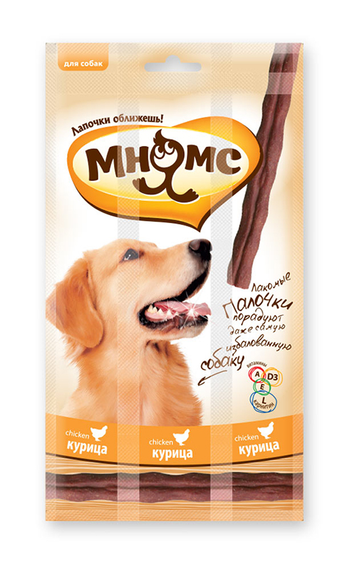 Мнямс Лакомые палочки с курицей для собак