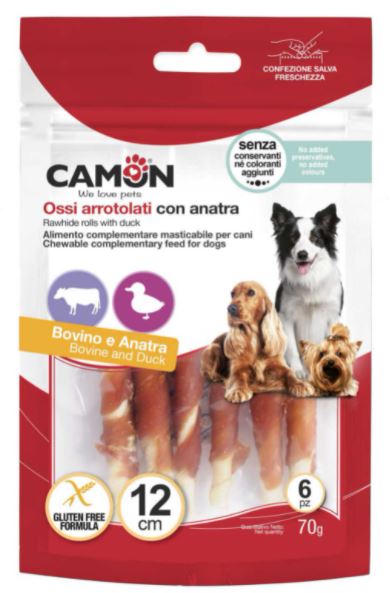 CAMON Роллы из говяжьей кожи с уткой 12 см