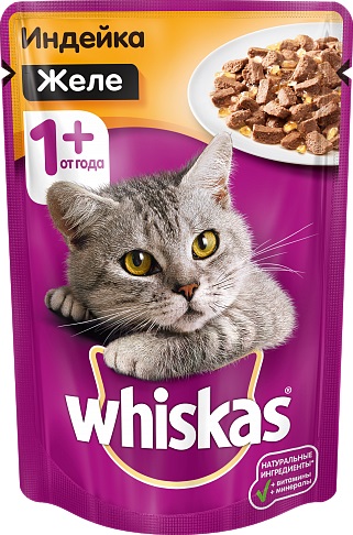 Whiskas желе с индейкой