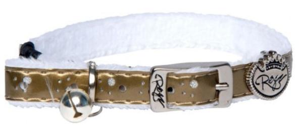 Rogz Ошейник "Trendycat Leather Gold"