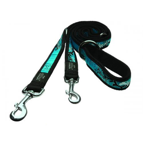 Поводок-перестежка Rogz Fancy Dress Multi Turquoise Chrome