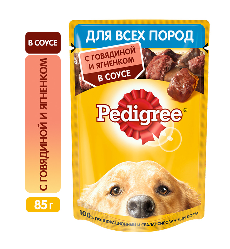Pedigree влажный корм (Говядина и ягненок в соусе)