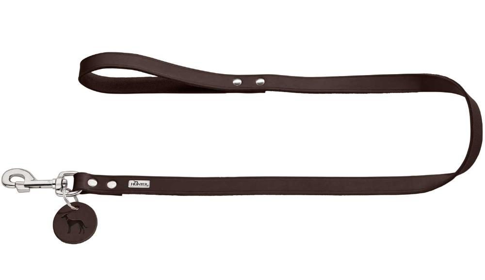 Hunter Поводок кожаный, темно-коричневый