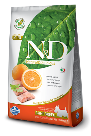 Farmina N&D GF Adult Mini (Треска и апельсин)