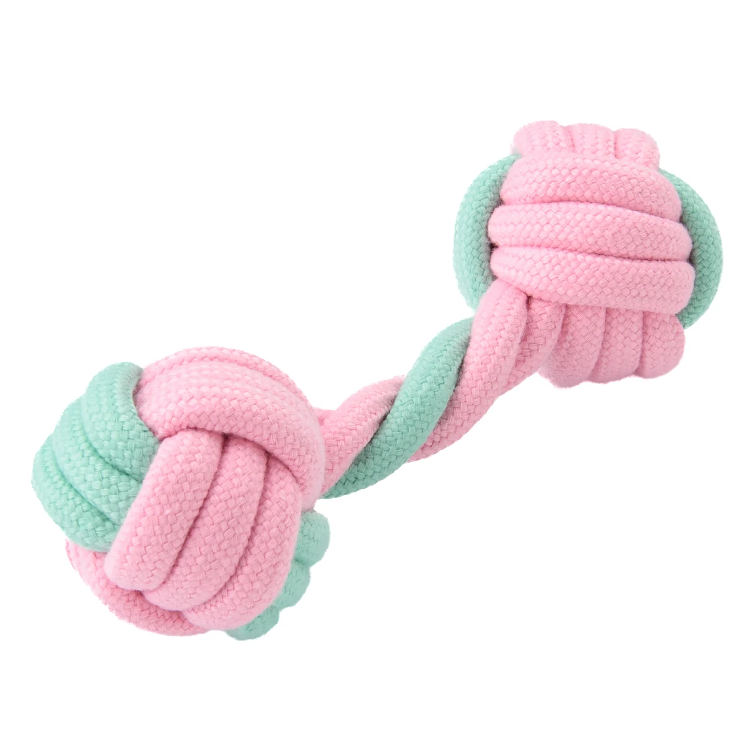 Mr.Kranch Гантель из каната, розовая с голубым