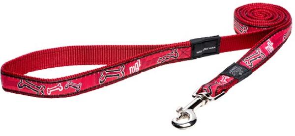 Удлиненный поводок Rogz Fancy Dress Red Bone