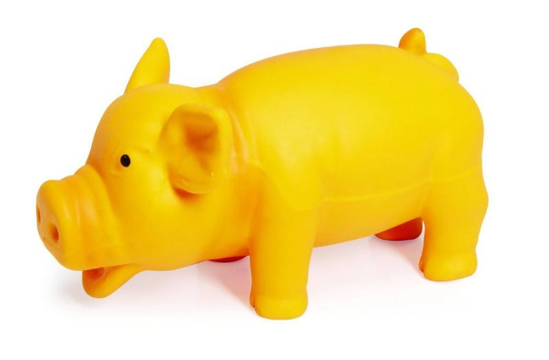 CAMON Свинья желтая из латекса для собак