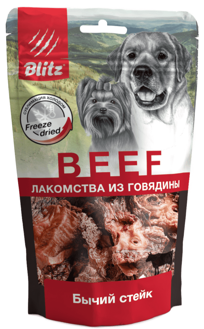 BLITZ Лакомство для собак Бычий стейк