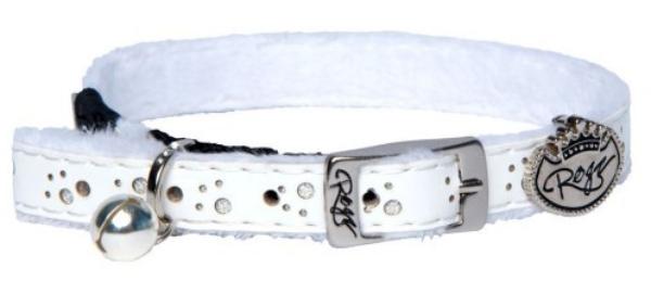 Rogz Ошейник "Trendycat Leather White"