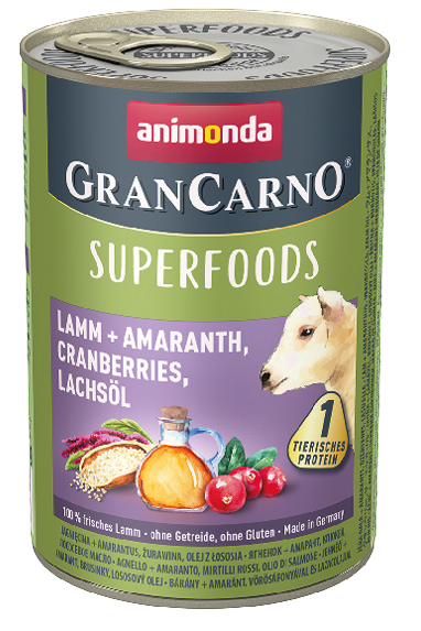 Gran Carno Superfoods (Ягненок, амарант, клюква, лососевое масло)