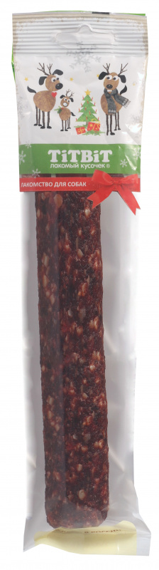 ТИТБИТ Сервелат Кремлевский для собак (Новогодняя коллекция)