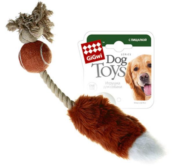 GiGwi Мячик с лисьим хвостом и пищалкой
